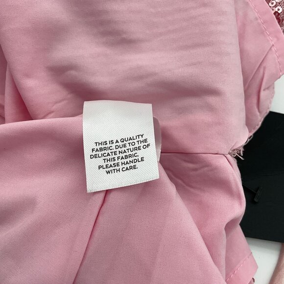 Lulus Endless Fun Shiny Pink Sequin Lace-Up Mini Dress Medium NWT - Picture 9 of 10